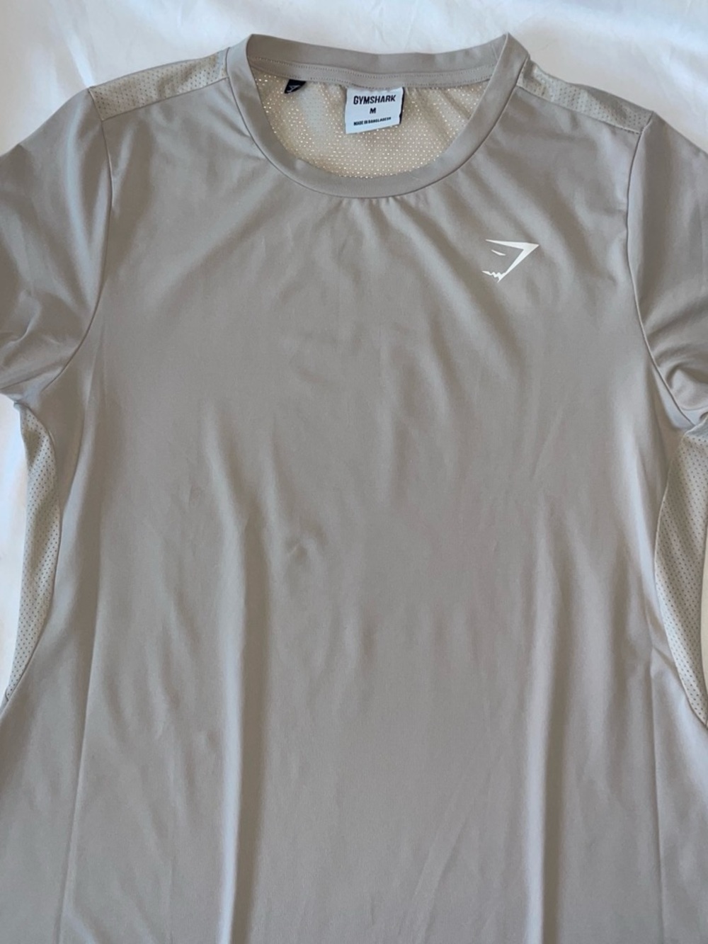 Gymshark Men's Light Beige Short Sleeve Training Tee